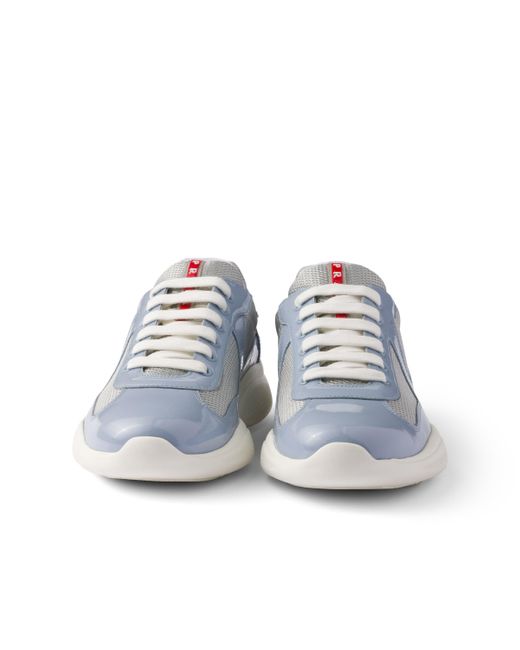 Zapatillas America's Cup De Charol Y Tejido Técnico, Hombre, Talla 5 Prada de hombre de color White