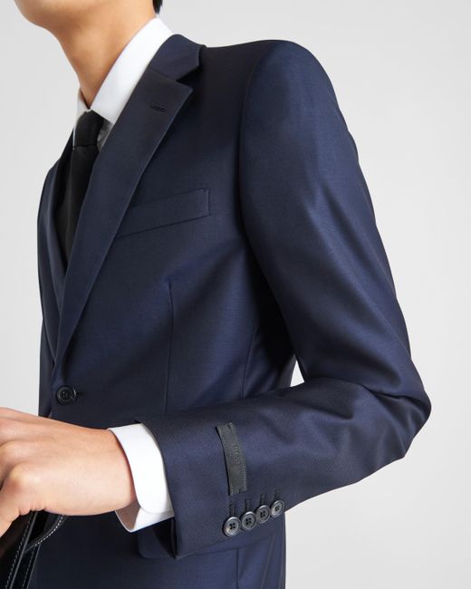Prada Einreihiger Anzug Aus Wolle in Blue für Herren