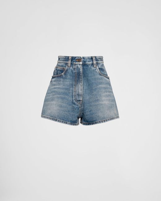 Prada Blue Denim Shorts
