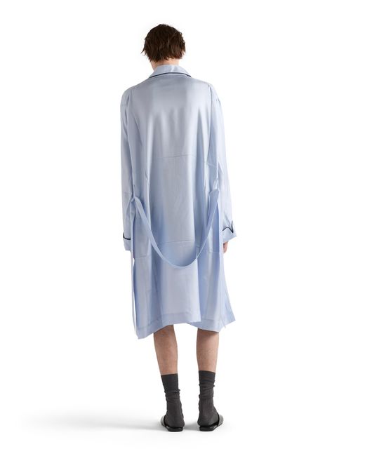 Prada Blue Silk Robe for men