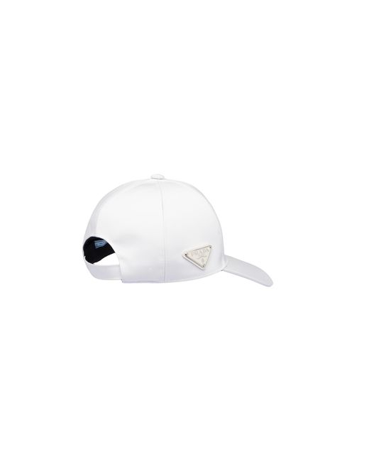 Gorra Con Logo Triangular Prada de hombre de color White