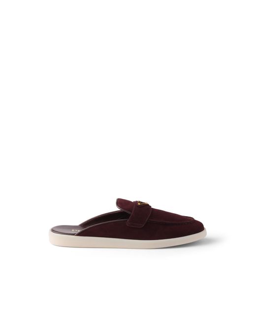 Prada Brown Suede Mules