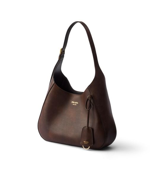 Prada Brown Boogie Medium Leather Bag