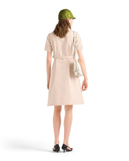 Prada Natural Faille Shirt Dress