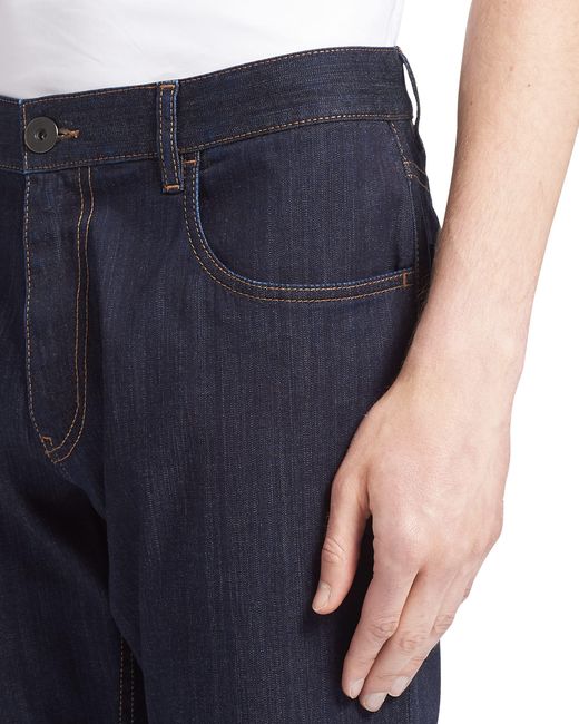 Prada Blue Stretch-Denim Jeans for men