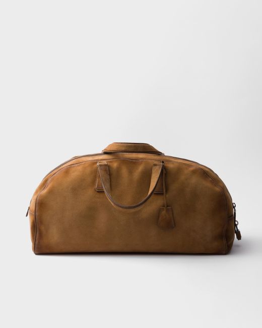 Borsa Da Viaggio di Prada in Brown