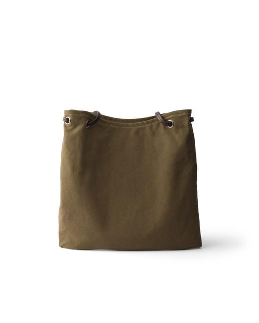 Prada Black Route Large Canvas And Leather Bag, Forest