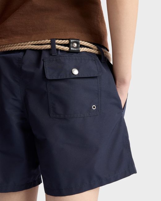 Prada Blue Technical Fabric Swim Trunks for men