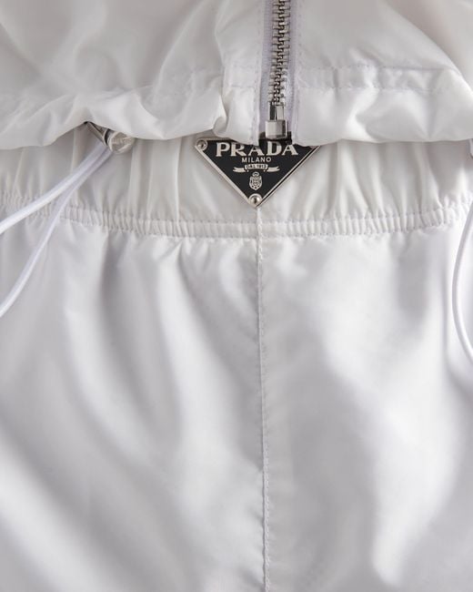 Prada White Re-Nylon Swim Trunks for men