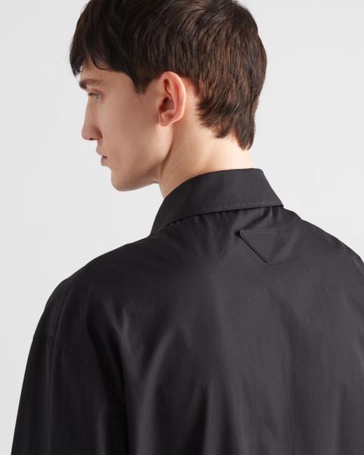Prada Black Cotton Blouson Jacket for men