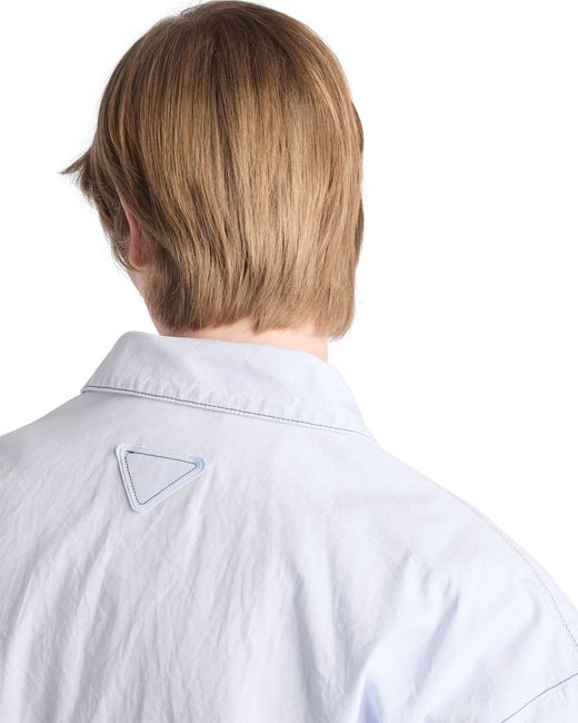 Prada White Chambray Blouson Jacket for men