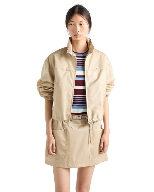 Prada White Re-Nylon Blouson Jacket