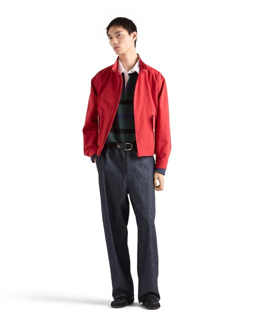 Prada Blue Regular Raw Denim Jeans for men