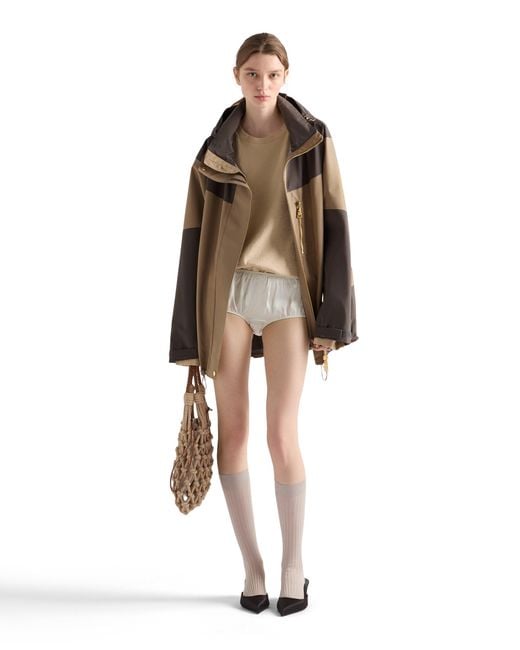 Prada Natural Technical Fabric Blouson Jacket