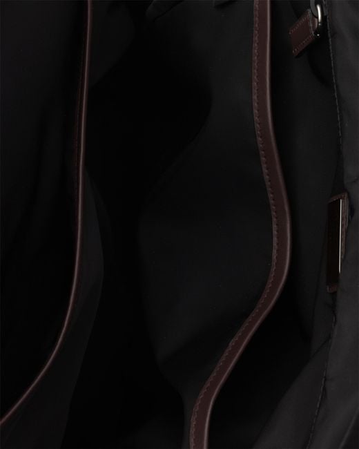 Prada Black Speedrock Re-Nylon And Leather Backpack for men