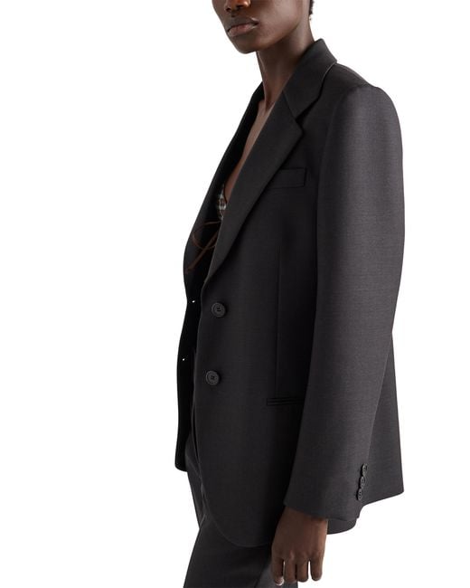 Prada Blue Single-Breasted Gabardine Jacket