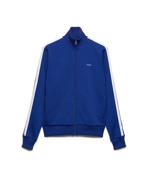 Prada Blue Technical Fabric Blouson Jacket for men