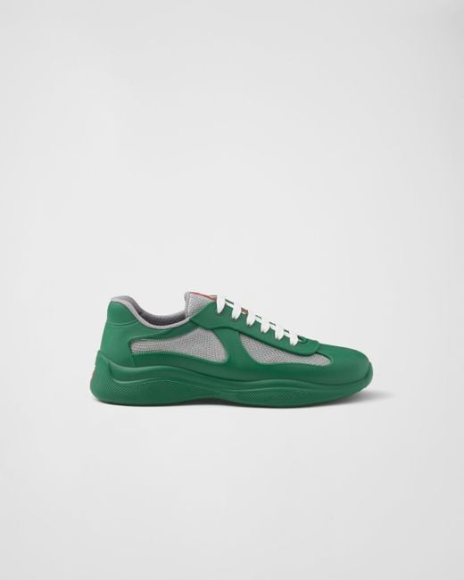 Prada America’S Cup Sneaker Aus Weichem Gummi Und Bike-Gewebe in Green für Herren