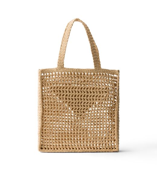 Prada Natural Crochet Tote Bag