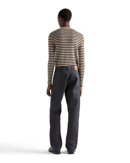 Prada Blue Regular Raw Denim Jeans for men