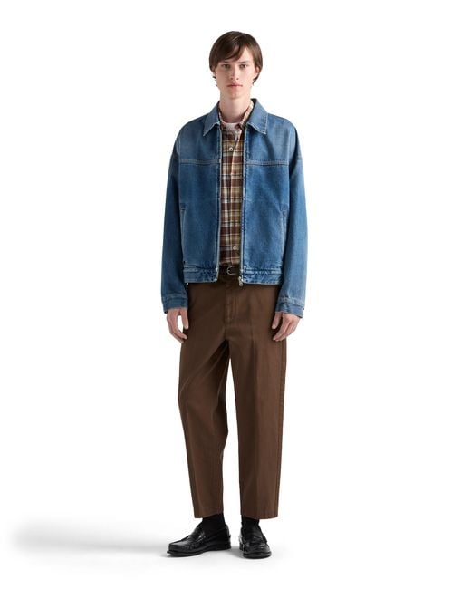 Prada Blue Denim Blouson Jacket for men