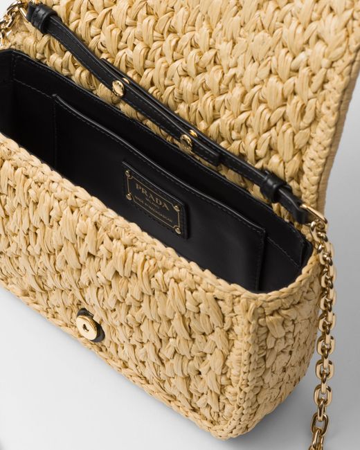 Prada Natural Crochet Shoulder Bag
