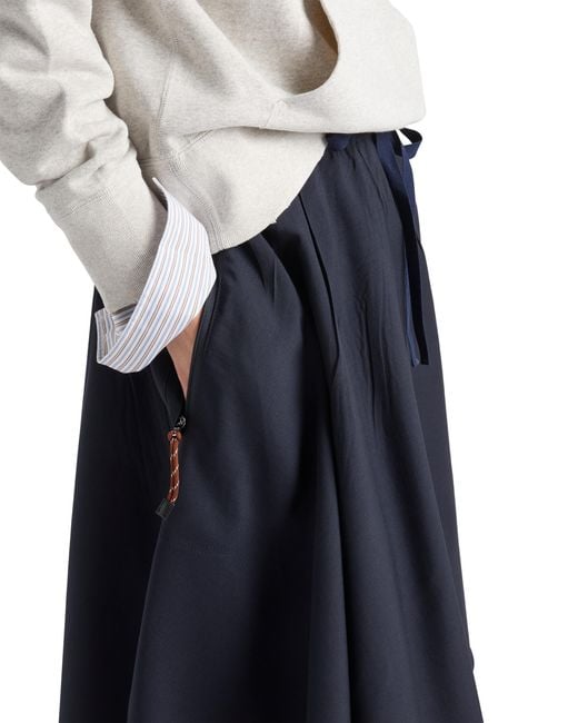 Prada Blue Light Mohair Skirt