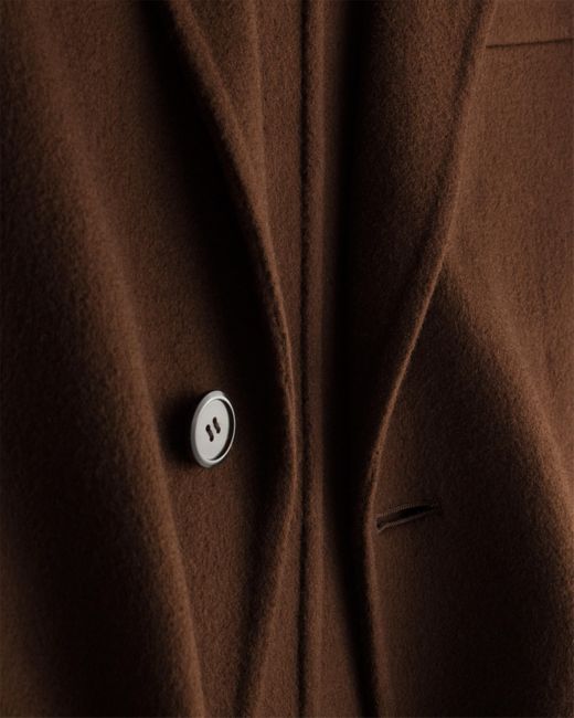 Abrigo De Cachemir De Cruzado Simple, Hombre, Talla Prada de hombre de color Brown