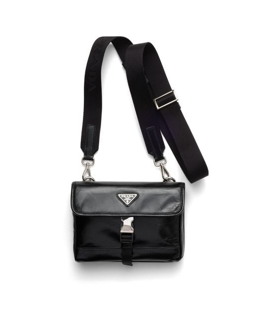 Prada Black Triangle-Logo Smartphone Case for men