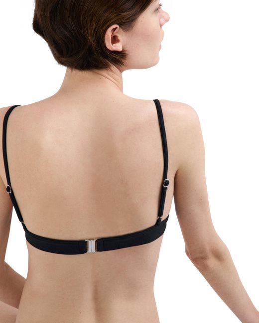 Prada Blue Ribbed Knit Bralette Bikini Top