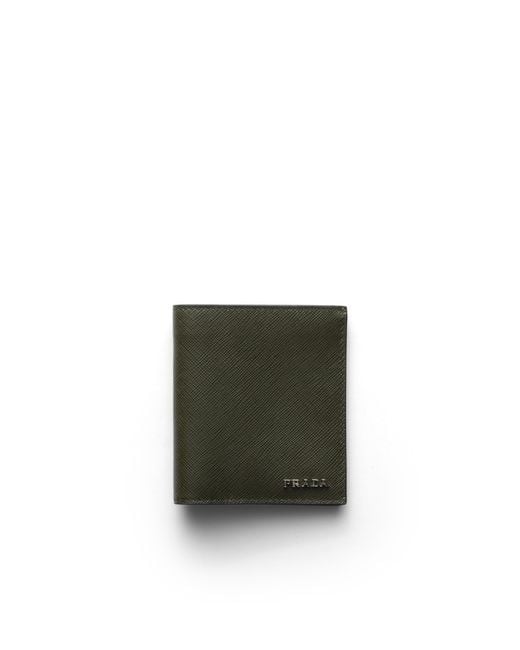 Prada White Saffiano Leather Wallet for men