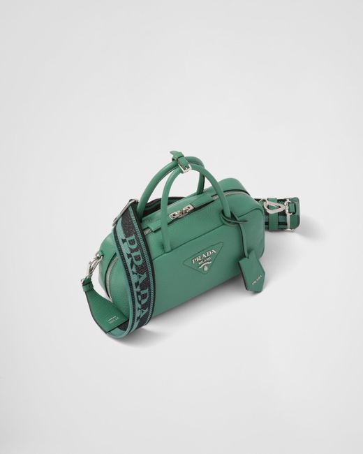 Prada Green Leather Top-Handle Bag