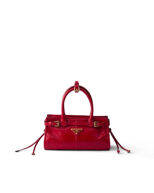 Prada Red Bonnie Leather Mini Handbag