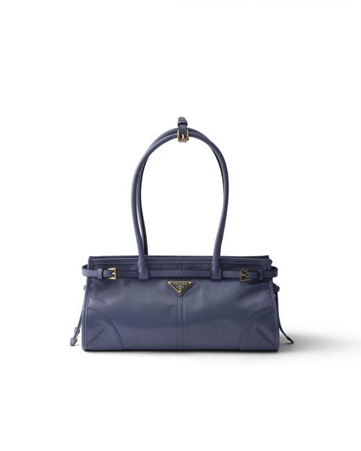 Prada Blue Bonnie Medium Leather Handbag