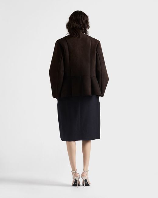 Prada Black Bonded Suede Jacket