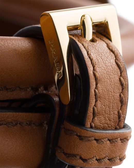 Prada Brown Large Leather Tote Bag