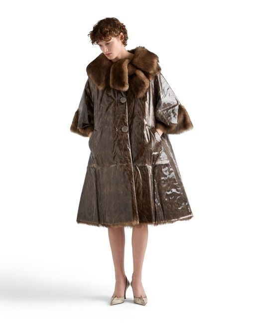 Prada Brown Shearling Coat