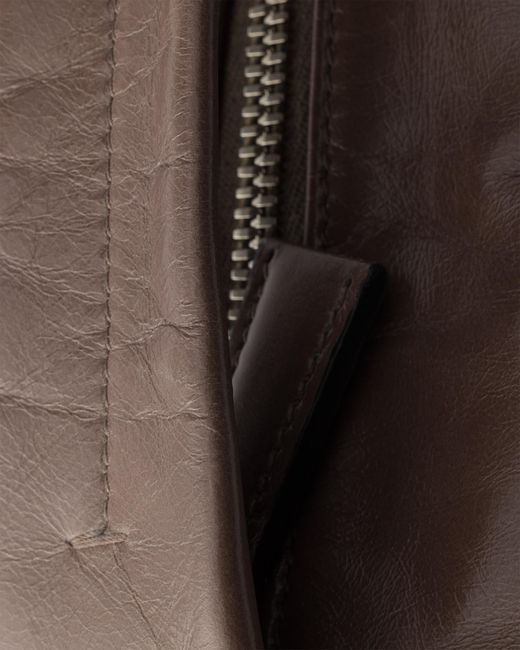 Prada Brown Leather Shoulder Bag for men