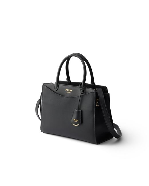 Prada Black Prelude Medium Leather Handbag
