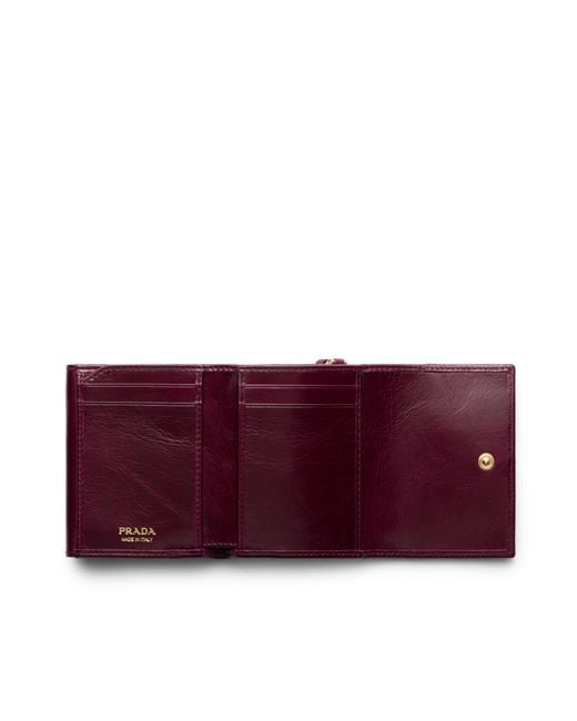 Prada Purple Small Leather Wallet