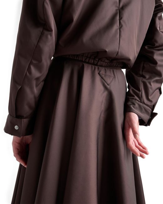 Prada Brown Re-Nylon Circle Skirt