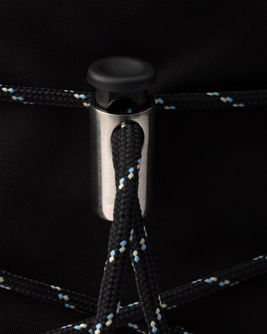 Prada Black Speedrock Re-Nylon And Leather Backpack for men