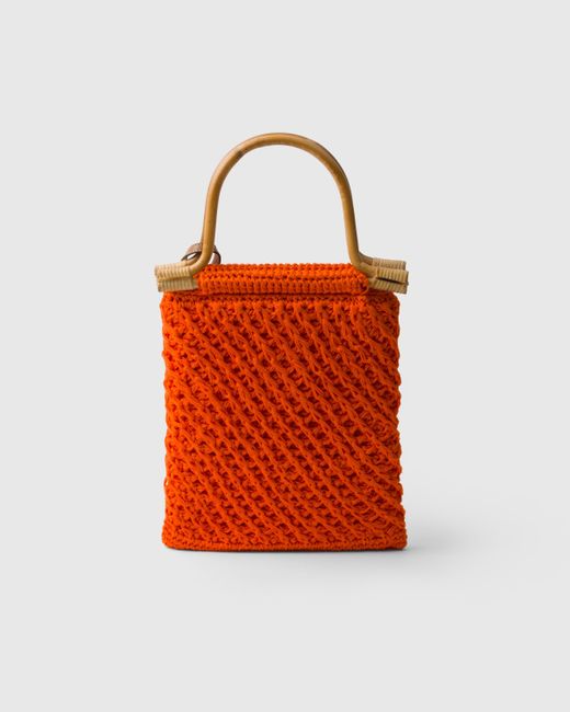 Mini Borsa A Mano di Prada in Orange