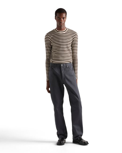 Prada Blue Regular Raw Denim Jeans for men