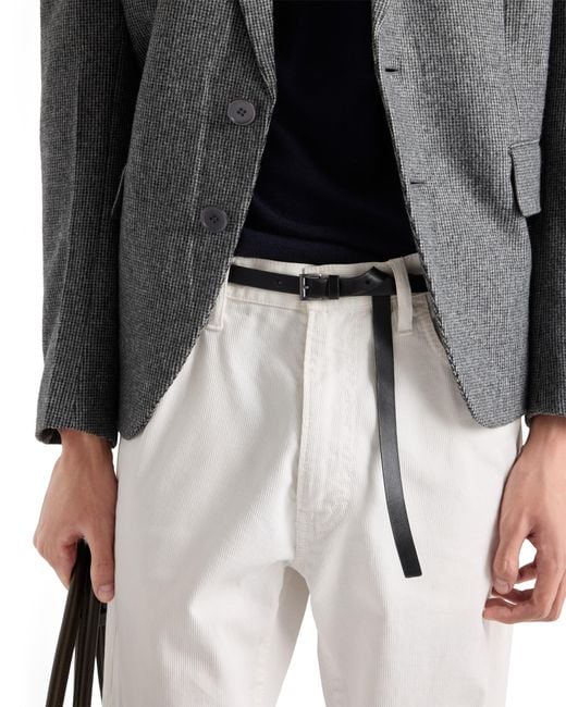 Prada White Leather Belt for men