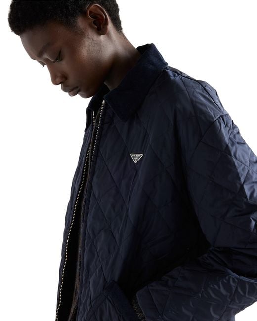 Prada Blue Re-Nylon Blouson Jacket