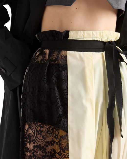 Prada Multicolor Technical Taffeta Patchwork Skirt