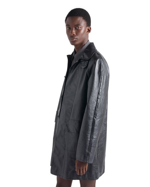 Prada Black Leather Coat for men