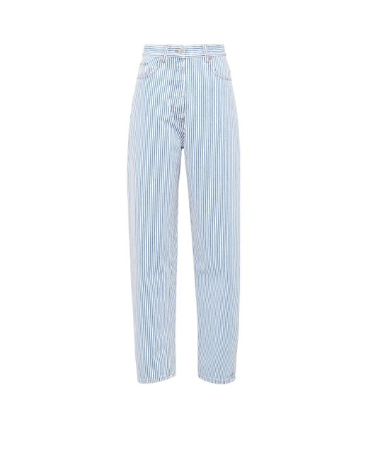 Prada Blue Striped Denim Jeans
