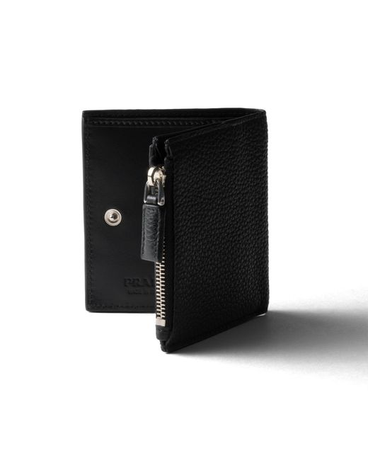 Prada Kleine Geldbörse Aus Leder, Herren in Black für Herren